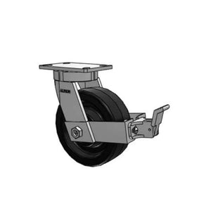 Albion 370TM08501SFBB 8" x 3" Phenolic Kingpinless Caster – 2500 lb