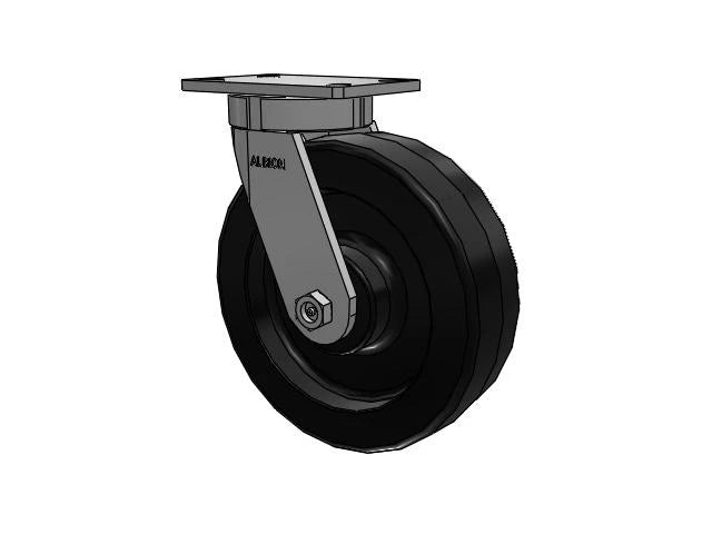 Albion Casters Value Kingpinless Caster - 10" x 3" Phenolic Wheel with 6.25" x 4.5" Plate | Heavy-Duty Industrial Caster | Model 370TM10501S Albion-Casters