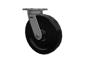 Albion 370TM12501S 12" x 3" Phenolic Kingpinless Caster – 6.25" x 4.5" Plate
