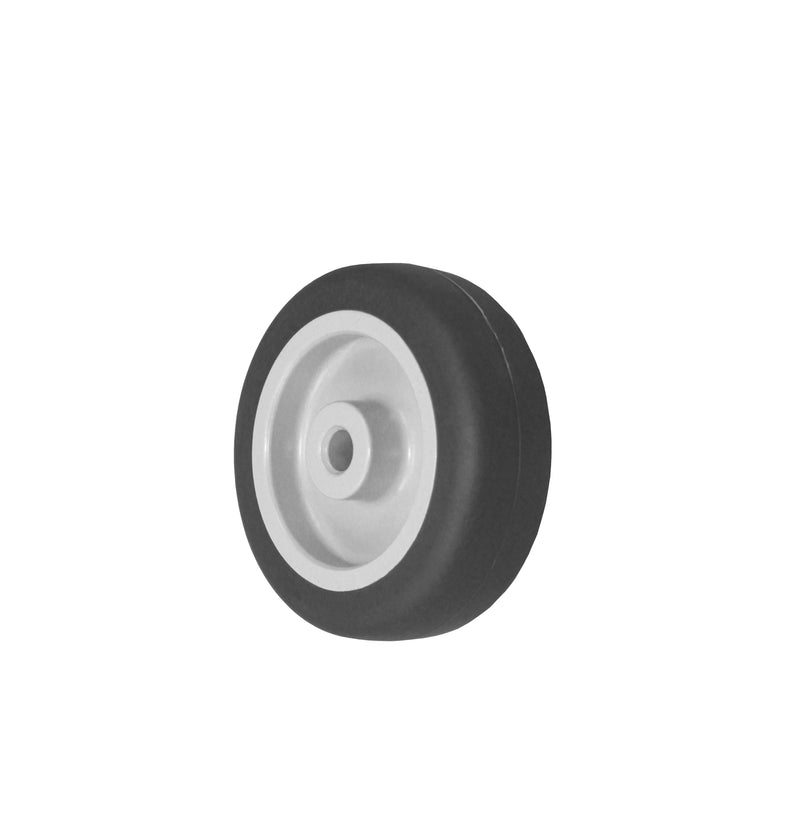 Durastar 3" x 7/8" Thermoplastic Rubber Wheel, 90 lbs Capacity and 1/4" Plain Bore Durastar