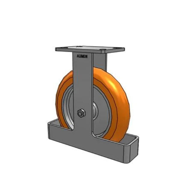 Albion Casters 10" x 2" Maintenance Free Rigid Caster with MAX Efficiency Wheel - Ergonomic Design, 2500 lb Load Capacity, 6.25" x 4.5" Plate, Made in USA - Model 38AN10228RTO Albion-Casters