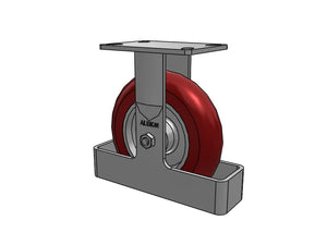 Albion 38AX08228R01TO 8" x 2" Polyurethane Rigid Ergonomic Caster