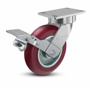Albion 38AX08228SFBK 8" x 2" MAX Efficiency Ergonomic Caster – 1500 lb