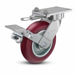 Albion 38AX08228SLFBK 8" x 2" MAX Efficiency Ergonomic Caster – 1500 lb