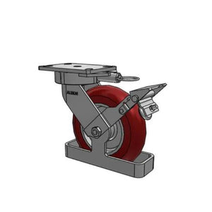Albion 38AX08228SLFBKTO 8" x 2" MAX Efficiency Ergonomic Caster – 1500 lb