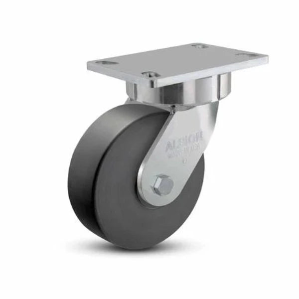 Albion Casters 6" x 2" USA Ergonomic Swivel Caster with Heavy-Duty Nylon Wheel and 6.25" x 4.5" Plate - High-Performance Industrial Caster for Enhanced Mobility - Model 38NX06228S Albion-Casters