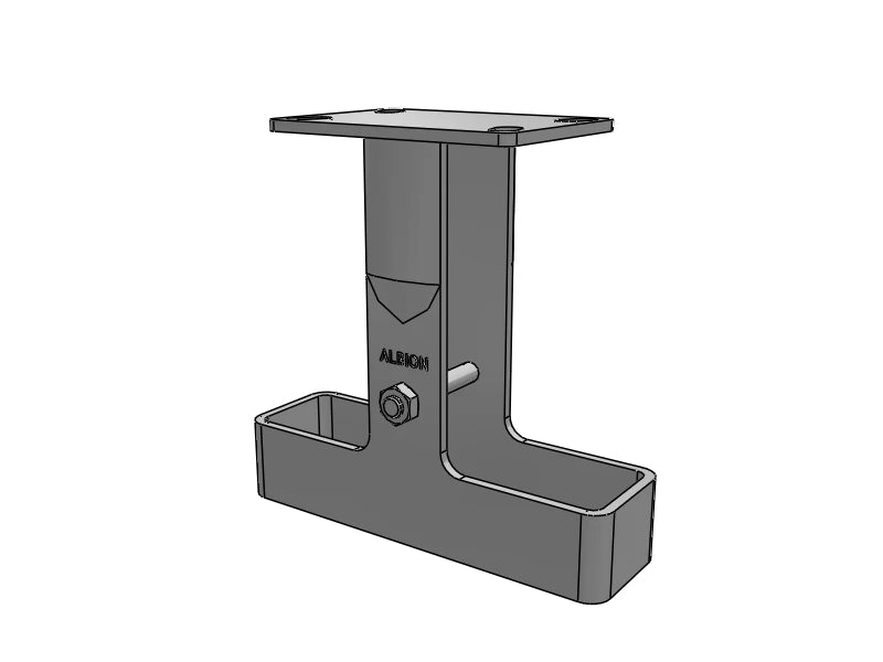 Albion Casters 8" x 2" USA-Made Ergonomic Rigid Caster with HD Nylon Wheel, Toe Guard, and 6.25" x 4.5" Plate - 38NX08228RTO Albion-Casters