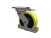 Albion Casters 8" x 2" Ergonomic Swivel Caster with HD Poly-on-Iron Wheel, Toe Guard & Swivel Lock - 6.25" x 4.5" Plate, 9.5" Overall Height - Model 38PF08228S01LTO Albion-Casters