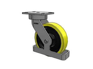 Albion 38PF08228STO 8" x 2" Poly-on-Iron Swivel Ergonomic Caster