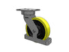 Albion Casters 8" x 2" USA Ergonomic Swivel Caster with Heavy-Duty Poly-on-Iron Wheel and Toe Guard | 6.25" x 4.5" Plate - Model 38PF08228STO Albion-Casters