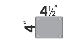 BHP:  2-5/8” X 3-5/8” (Slotted to 3” x 3”)