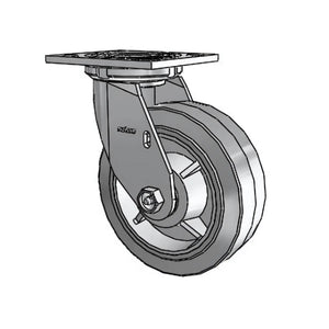 6" x 2" Performa Grey Swivel Caster – 600 lb