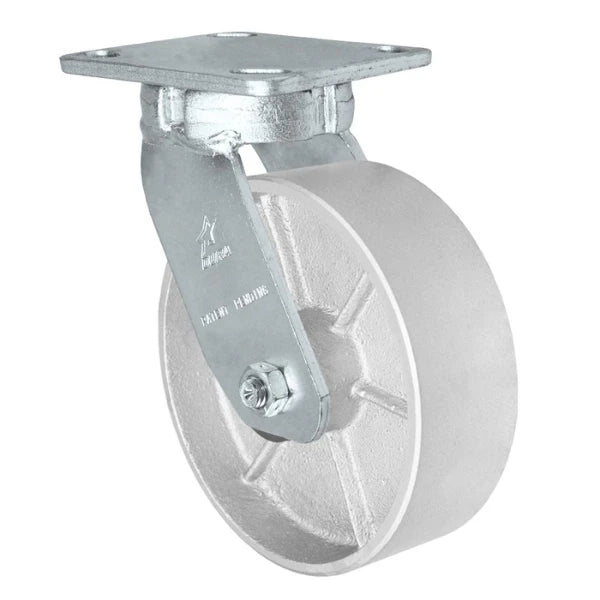 Kingpinless Heavy Duty 40 Series - 5" x 2" Semi-Steel Swivel Caster - 1000 lb Capacity, Choose between Top Plate Size and bearing Durastar