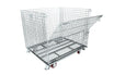 2800 lb Collapsible Wire Container 40"x48"x42.5" with Casters | CasterHQ