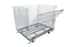 2800 lb Collapsible Wire Container 40"x48"x42.5" with Casters