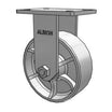 Albion 8"x3" Cast Iron Rigid Kingpinless Caster – 2800 lb | CasterHQ