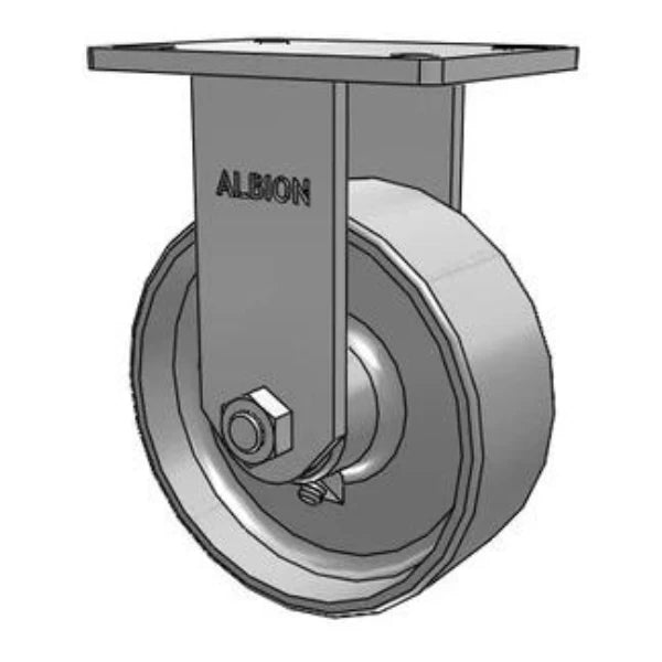 Kingpinless 8"x3" Forged Steel Wheel Caster - 4500 lb Capacity Albion-Casters