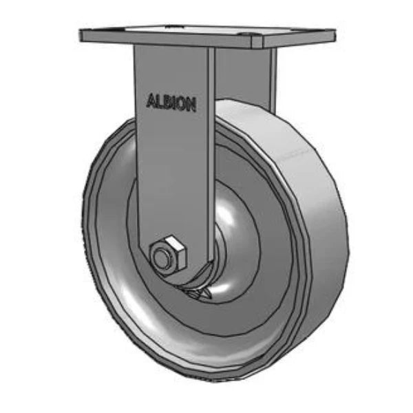 Albion Kingpinless 10x3 Forged Steel Wheel Caster with 7.25x5.25 Plate, 5400 lb Load Capacity Albion-Casters
