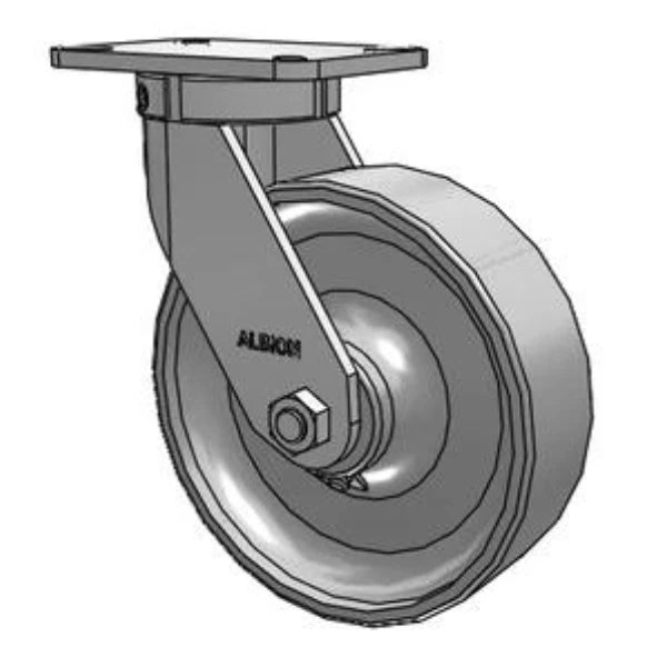 Albion Kingpinless 10x3 Forged Steel Wheel Caster with 7.25x5.25 Plate, 5400 lb Load Capacity Albion-Casters