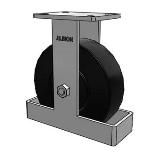 Kingpinless 10"x3" Trionix Nylon Rigid Caster with Toe Guard, 5400 lb Capacity Albion-Casters
