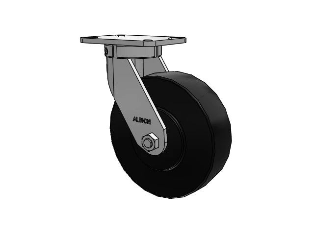 Albion Casters Kingpinless 10" x 3" Trionix Nylon Caster with 7.25" x 5.25" Plate - Heavy-Duty Industrial Caster for Smooth Operation and Durability - Model 410NX10528S Albion-Casters