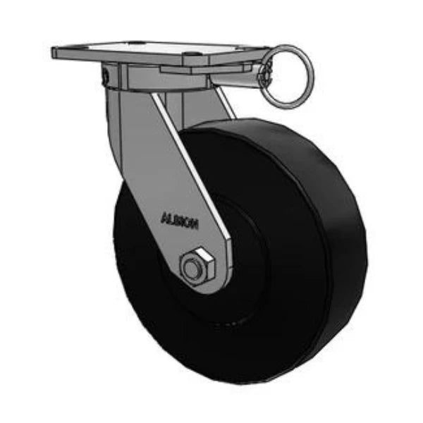 Kingpinless 10x3 Trionix Nylon Caster with 7.25x5.25 Plate & Swivel Lock - 5400 lb Capacity Albion-Casters