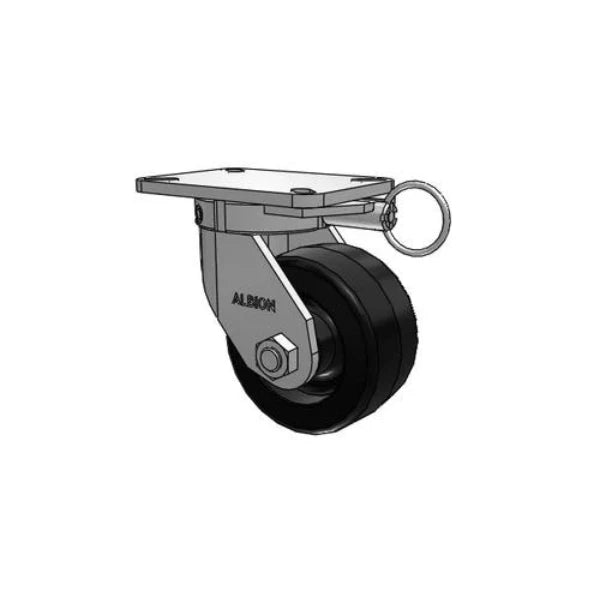 Albion Casters Kingpinless 6"x3" Phenolic Wheel Caster - 2000 lb Capacity, 7.25"x5.25" Plate, USA-Made | Heavy-Duty Industrial Caster - 410TM06501SL Albion-Casters