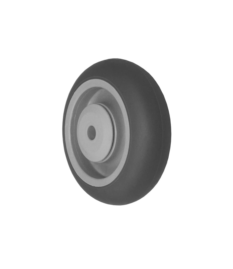Durastar 4" x 1-1/4" Thermoplastic Rubber Donut Wheel, 250 lbs Capacity and 3/8" Precision Small Thread Guard Durastar