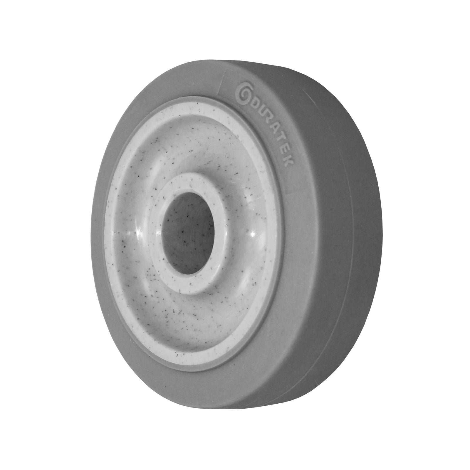 Durastar 4" x 1-1/4" Duratek High Tech Rubber Wheel, 300 lbs Capacity and 7/8" Plain Bore Durastar