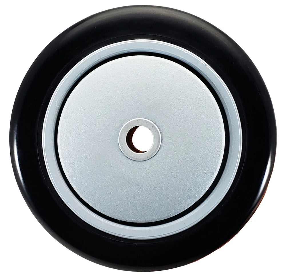 4" x 1-1/4" Black Polyurethane Wheel for Casters or Equipment 300 lbs Capacity CasterHQ