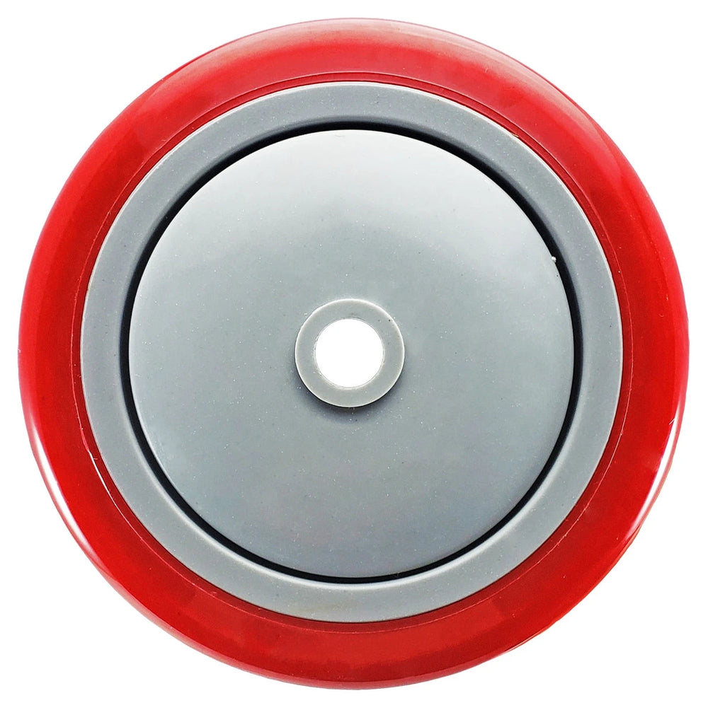 4 Inch x 1-1/4 Inch Red Polyurethane Wheel - 300 lbs Capacity | Heavy Duty Replacement Wheel CasterHQ