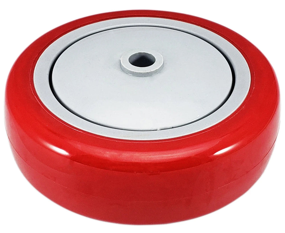 4 Inch x 1-1/4 Inch Red Polyurethane Wheel - 300 lbs Capacity | Heavy Duty Replacement Wheel CasterHQ