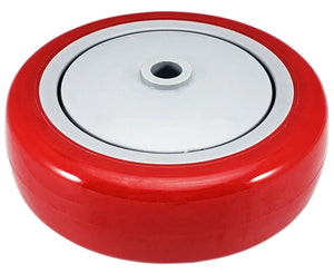4 Inch x 1-1/4 Inch Red Polyurethane Wheel - 300 lbs Capacity | Heavy Duty Replacement Wheel CasterHQ