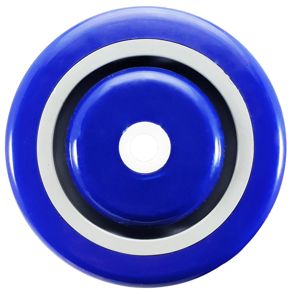 4" x 1-1/4" Blue Polyurethane Wheel for Casters or Equipment 300 lbs Capacity CasterHQ