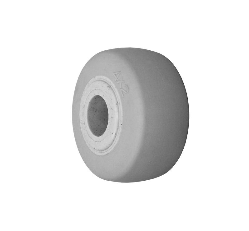 Durastar 4" x 2" Duratek Donut High Tech Rubber Wheel, 450 lbs Capacity and 1-3/16" Plain Bore Durastar