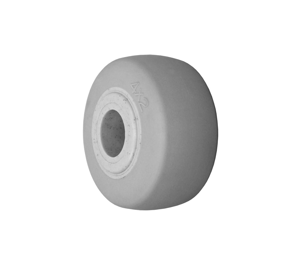 Durastar 4" x 2" Duratek Donut High Tech Rubber Wheel, 450 lbs Capacity and 1-3/16" Plain Bore Durastar