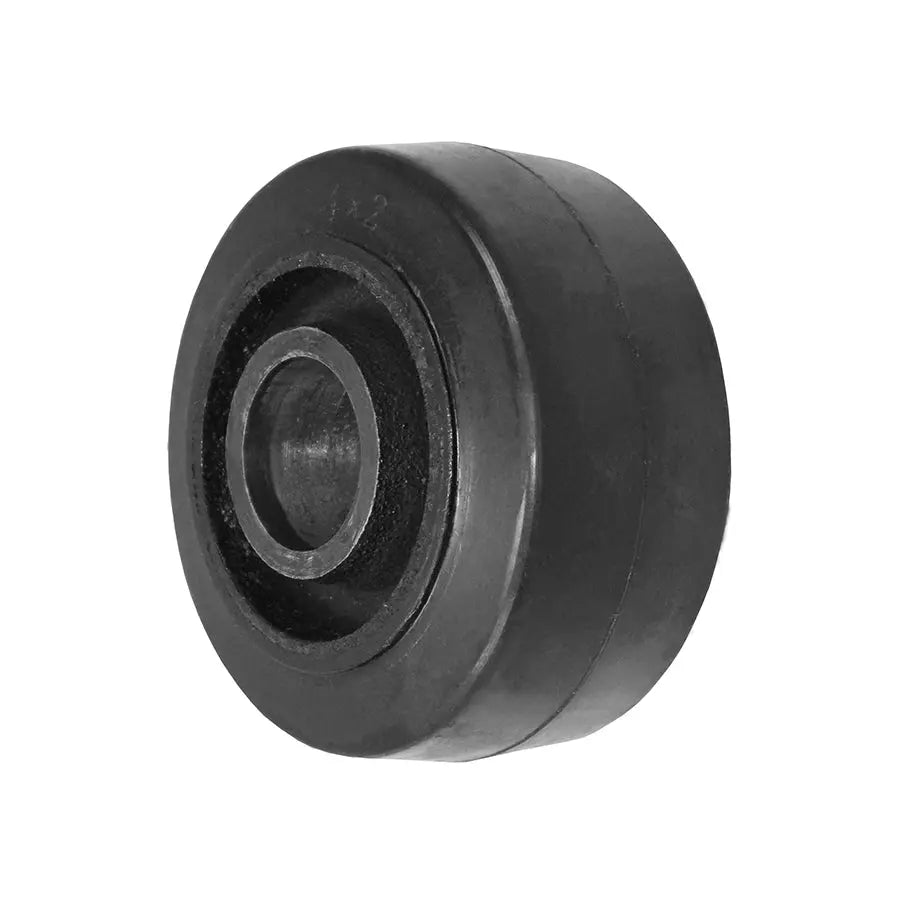 Durastar 4" x 2" Rubber on Steel Wheel, 400 lbs Capacity and 1-3/16" Plain Bore -  | CasterHQ