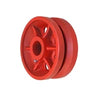 6" X 3" Red Ductile V-Groove Wheel - 6,000 lbs Capacity CasterHQ