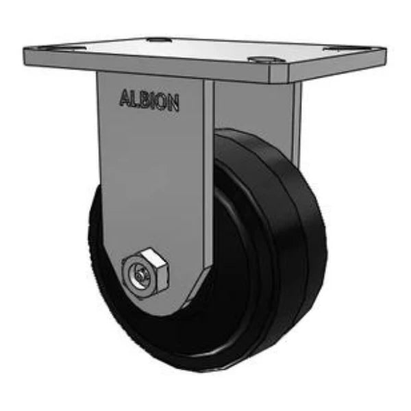 6" x 3" Kingpinless Rigid Caster - 750 lb Capacity Albion-Casters