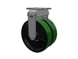 Albion Casters Value Kingpinless 12" x 3" Polyurethane Wheel Caster with Cast Iron Core and 7.25" x 5.25" Plate - Heavy-Duty Industrial Caster for Smooth, Quiet Operation Albion-Casters