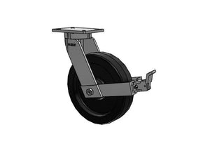 Albion 470TM12501SFBB 12" x 3" Phenolic Kingpinless Caster w/ Brake