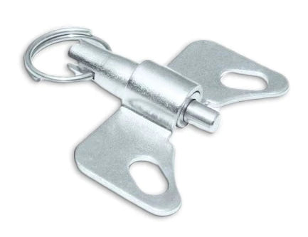 four-position swivel lock installed on caster mounting plate with directional notches