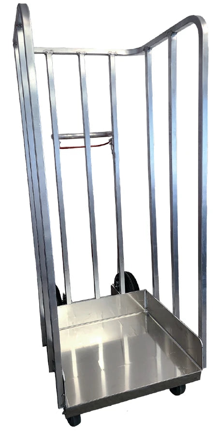 B&P Commercial Ice Cart | 20-Bag Capacity, No-Flat Wheels, Dual Brake System - Safe & Efficient Ice Delivery BP MFG