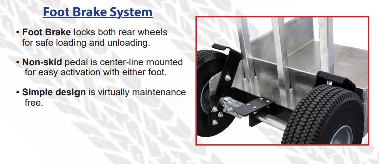 B&P Commercial Ice Cart | 20-Bag Capacity, No-Flat Wheels, Dual Brake System - Safe & Efficient Ice Delivery BP MFG