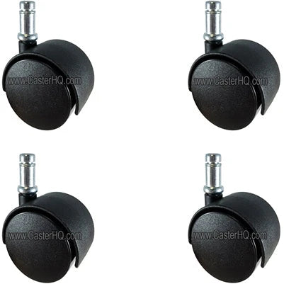 2" Dinette Chair Caster (50mm) - 4 Piece - 360 lbs Capacity Per Set of 4 CasterHQ