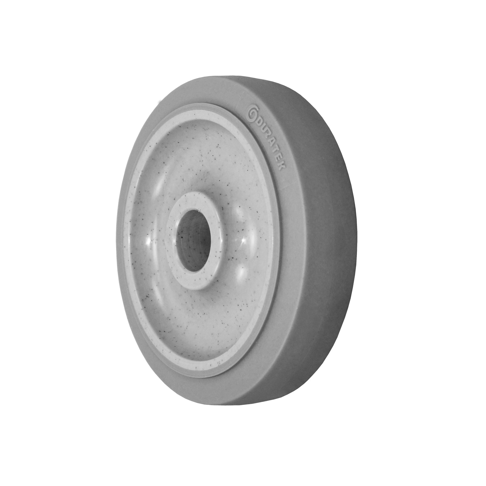 Durastar 5" x 1-1/4" Duratek High Tech Rubber Wheel, 325 lbs Capacity and 7/8" Plain Bore Durastar