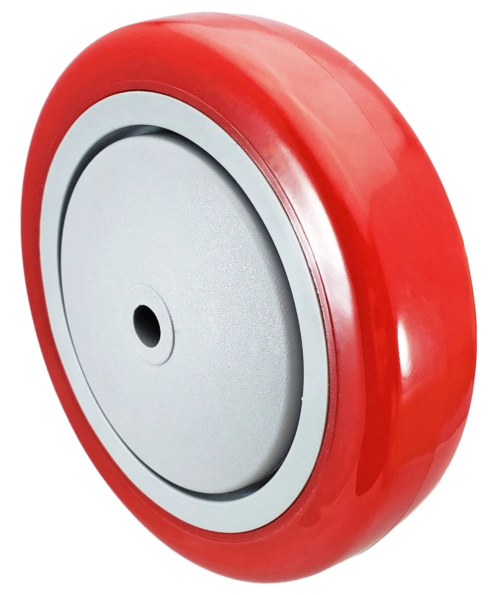 5" x 1-1/4" Red Polyurethane Wheel for Casters or Equipment 325 lbs Capacity CasterHQ