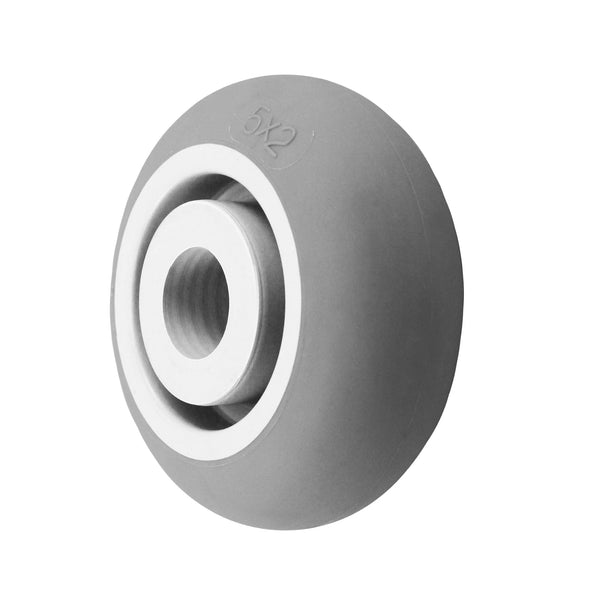 Durastar 5" x 2" Thermoplastic Rubber Donut Wheel, 350 lbs Capacity and 1-3/16" Plain Bore Durastar