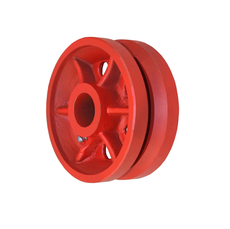 Durastar 5" x 2" Ductile V-Groove Wheel, 1500 lbs Capacity and 1-3/16" Plain Bore Durastar