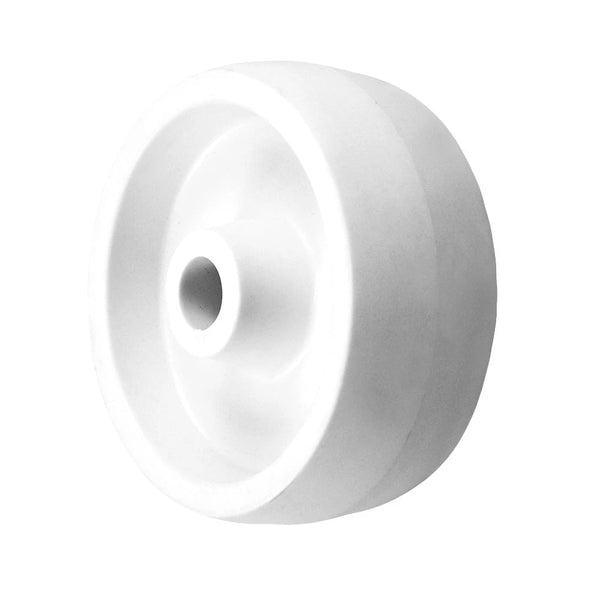Durastar 5" x 2" White Polyolefin Wheel, 600 lbs Capacity and 3/4" Plain Bore Durastar